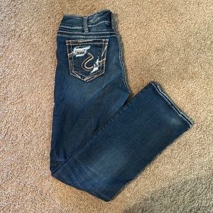 Silver Jean. Suki slim bootcut. Super stretch size W32